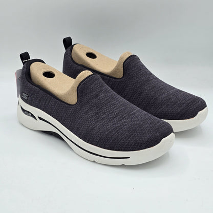 Skechers Go Walk Arch Fit Jersey Slip On Walking Shoes BKW 7.5 Wide Women's