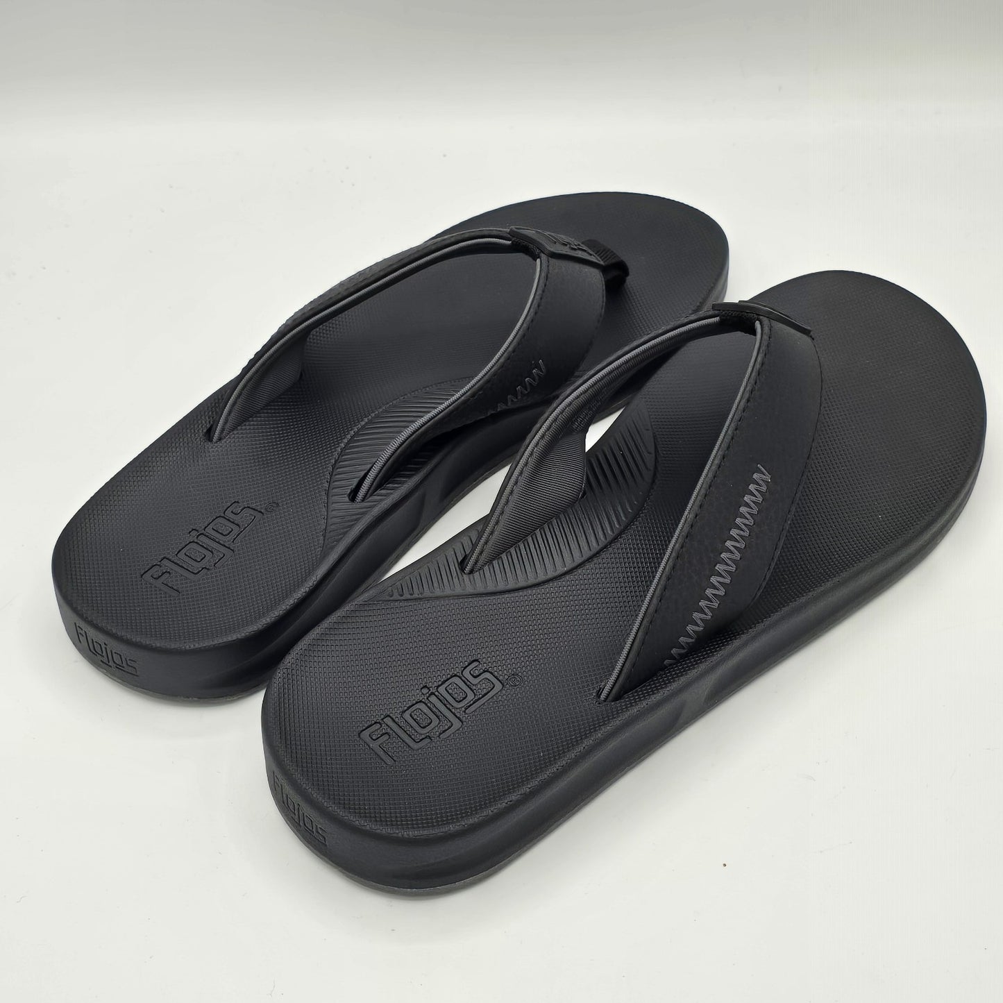 Flojos Flip Flops Men's Water Resistant Memory Foam Sandals Black Pick Size
