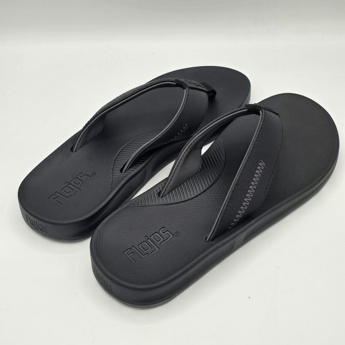 Flojos Flip Flops Men's Water Resistant Memory Foam Sandals Black Pick Size