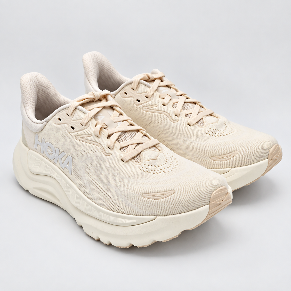 HOKA Arahi 8 Women's 10 B Birch Alabaster H-Frame Stability Road Running Shoes