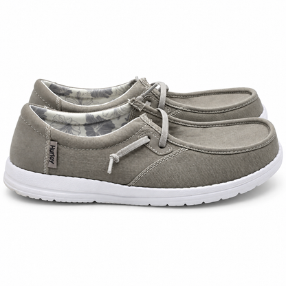Hurley Ojai Womens 7.5 Light Gray Memory Foam Lightweight Casual Lace Up Shoes