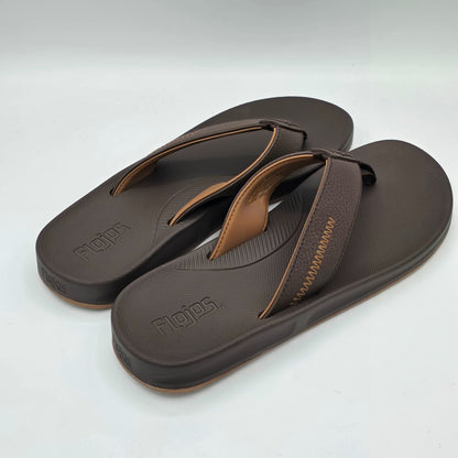 Flojos Flip Flops Men's Water Resistant Memory Foam Sandals Brown Pick Size