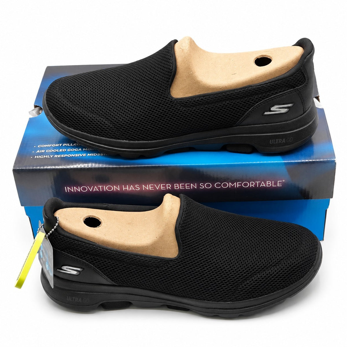 Skechers GOwalk 5 Ultra Go Slip On Comfortable Shoes Black Women's 10.5 15901
