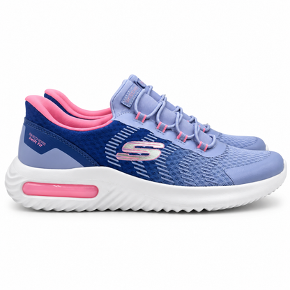 Skechers Swift Fit Kids Purple Hands Free Slip On Mesh Bungee Sneakers Pick Size