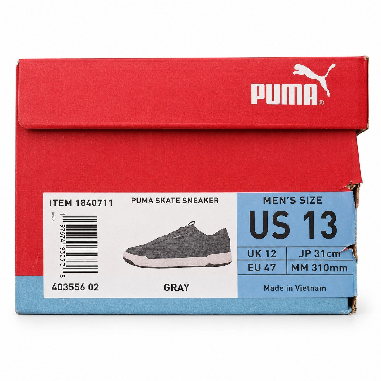 PUMA "Skate Sneakers" Men's Low Gravity Athletic Training Shoe [Gray] - NEW