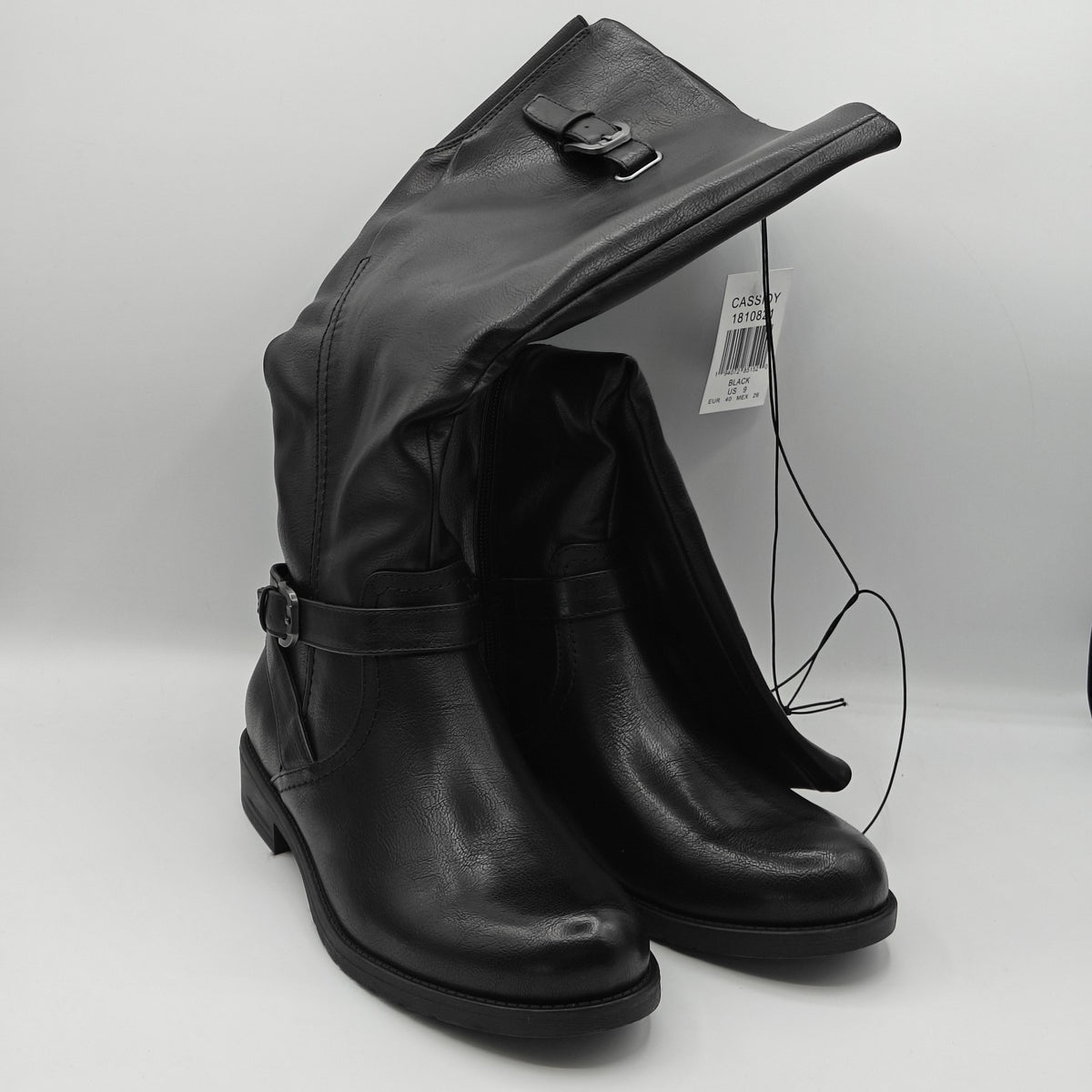 Baretraps Cassidy Faux Leather Women's Riding Boot BLACK PICK SIZE