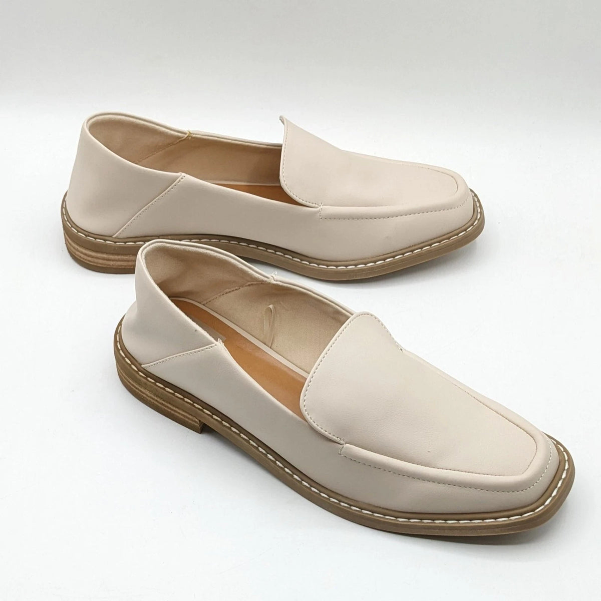dv by Dolce Vita "Flirty" Women's Super Soft Loafer with Block Heel (Ivory) NEW