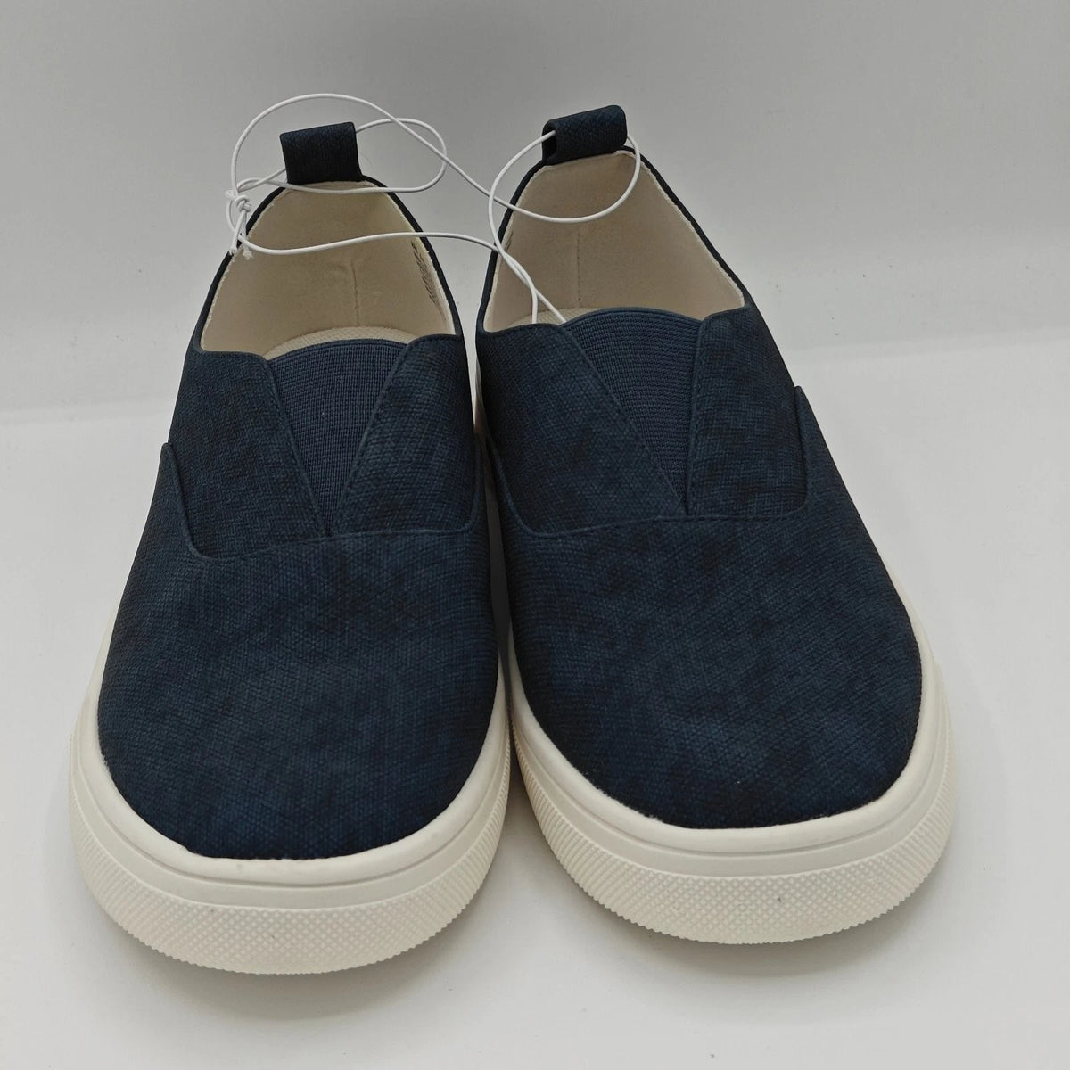 Kensie Salia Slip-On Shoes Women's Casual Comfort Knit Navy Beige Pick Size