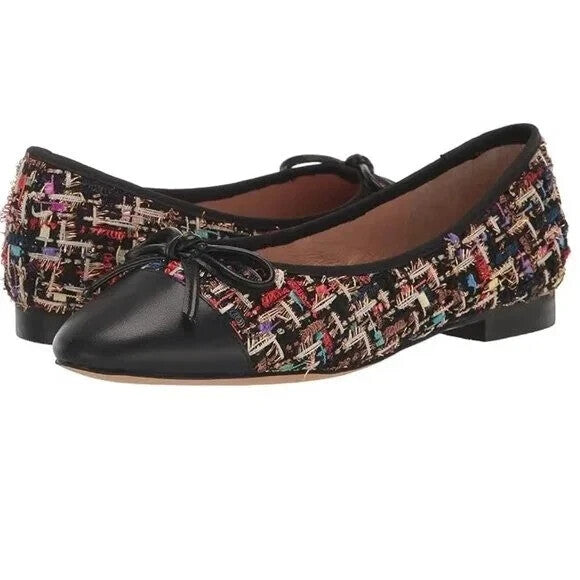 Steve Madden "Glossie" Festive & Fun Multi Color Ballet Flats (Black/Multi)