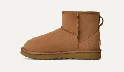 UGG Classic Mini II Chestnut Suede Sheepskin Ankle Boots Women's Size 7 1016222
