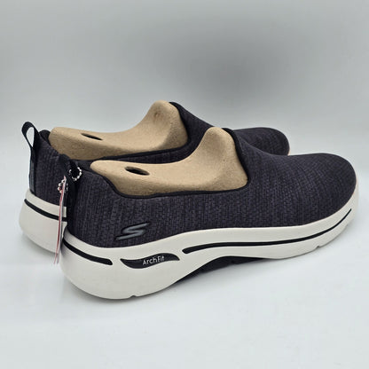 Skechers Go Walk Arch Fit Jersey Slip On Walking Shoes BKW 7.5 Wide Women's