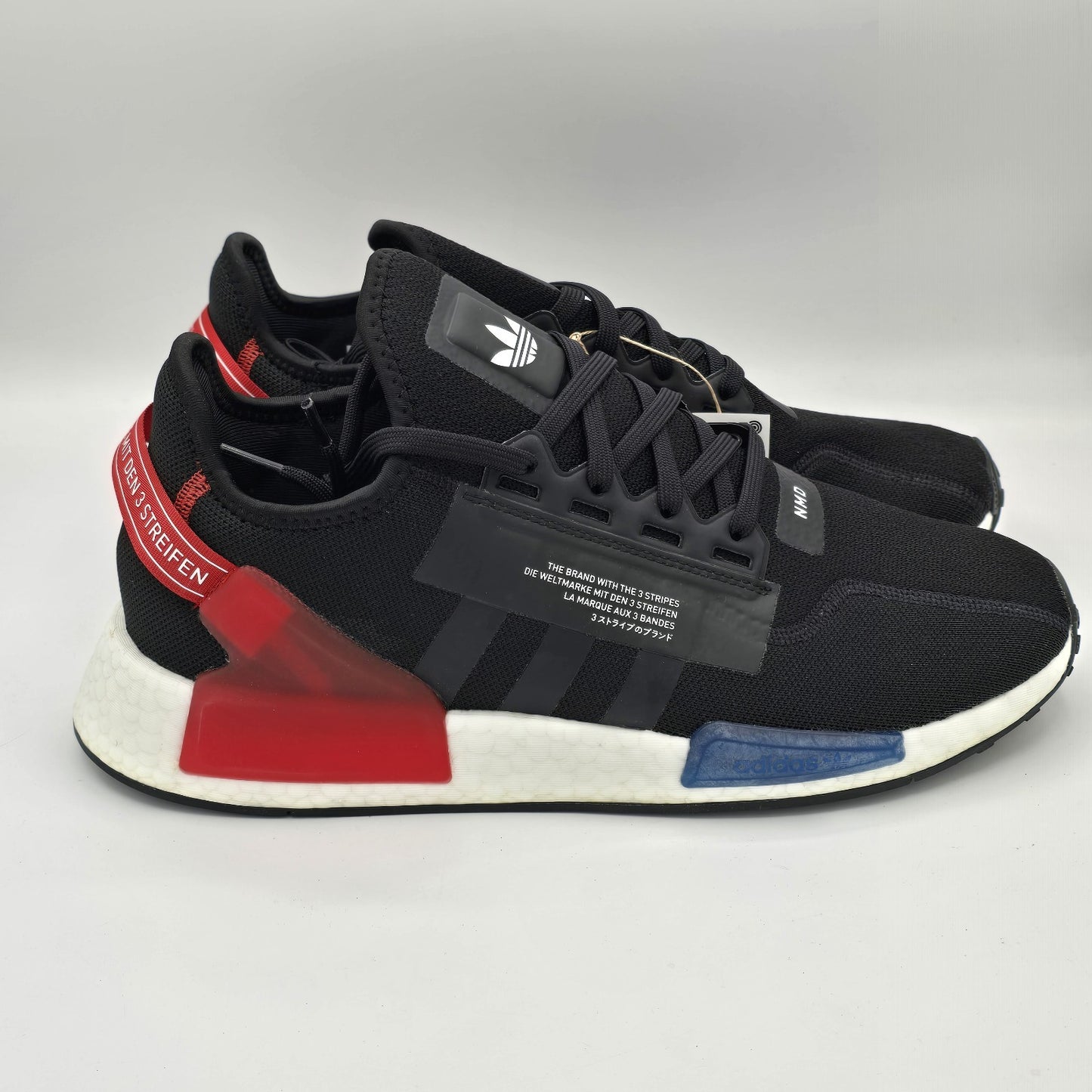 adidas NMD_R1.V2 Black Red Athletic Sneakers Textile Running Shoes Men's 11.5