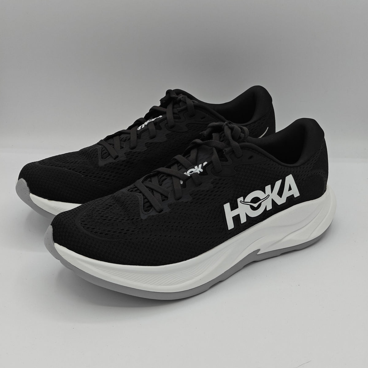 Hoka One Rincon 4 Black White Women 10B Athletic Running Shoe