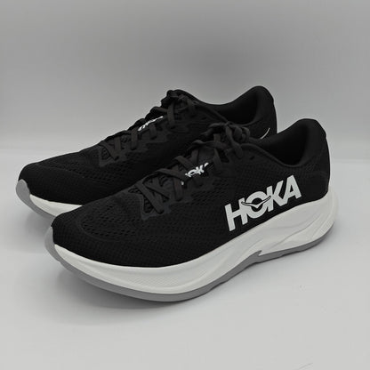 Hoka One Rincon 4 Black White Women 10B Athletic Running Shoe