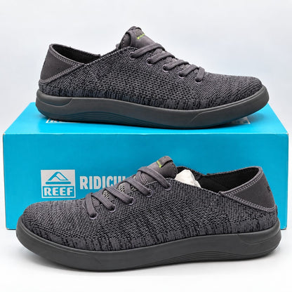 REEF Swellsole Neptune Mens Sneakers Raven Gray Memory Foam CJ6018 Pick Size