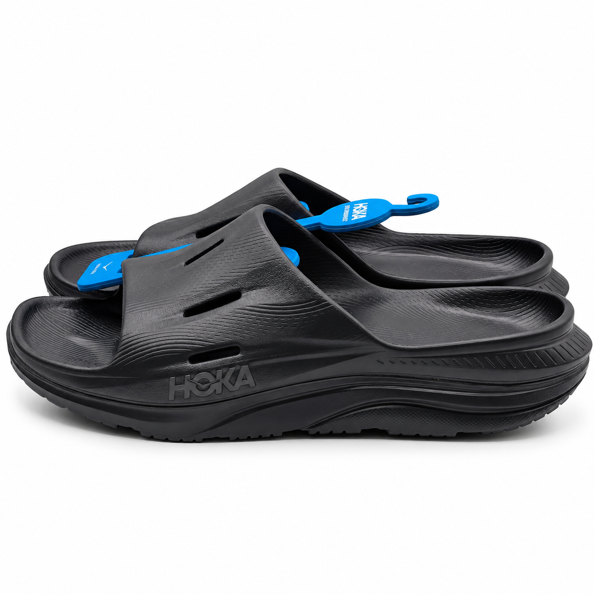 HOKA Ora Recovery Slide 3 Mens 13 Womens 15 Black Comfort Sandals 1135061 BBLC