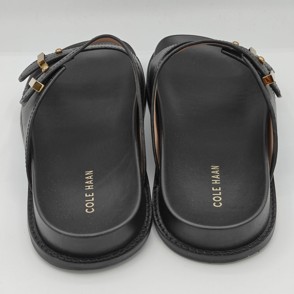 Cole Haan "Marisol" Women's Leather Adjustable Double Banded Sandals Black