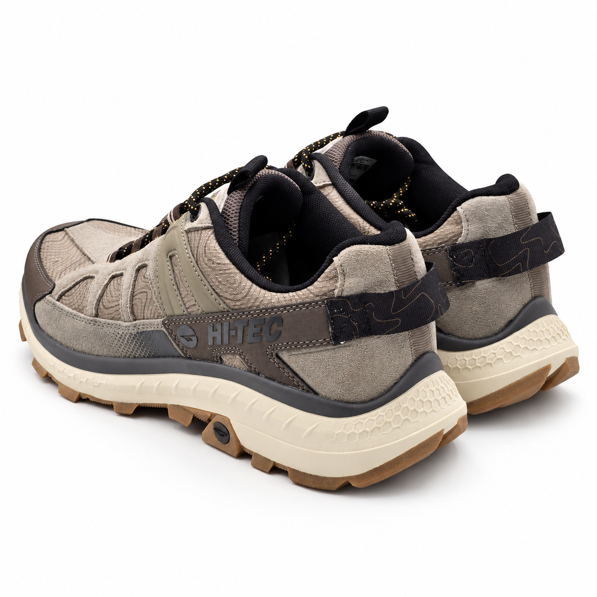 Hi-Tec Men's Hiking Trail Shoes Taupe Outdoor Walking Lace Up Sneakers Pick Size