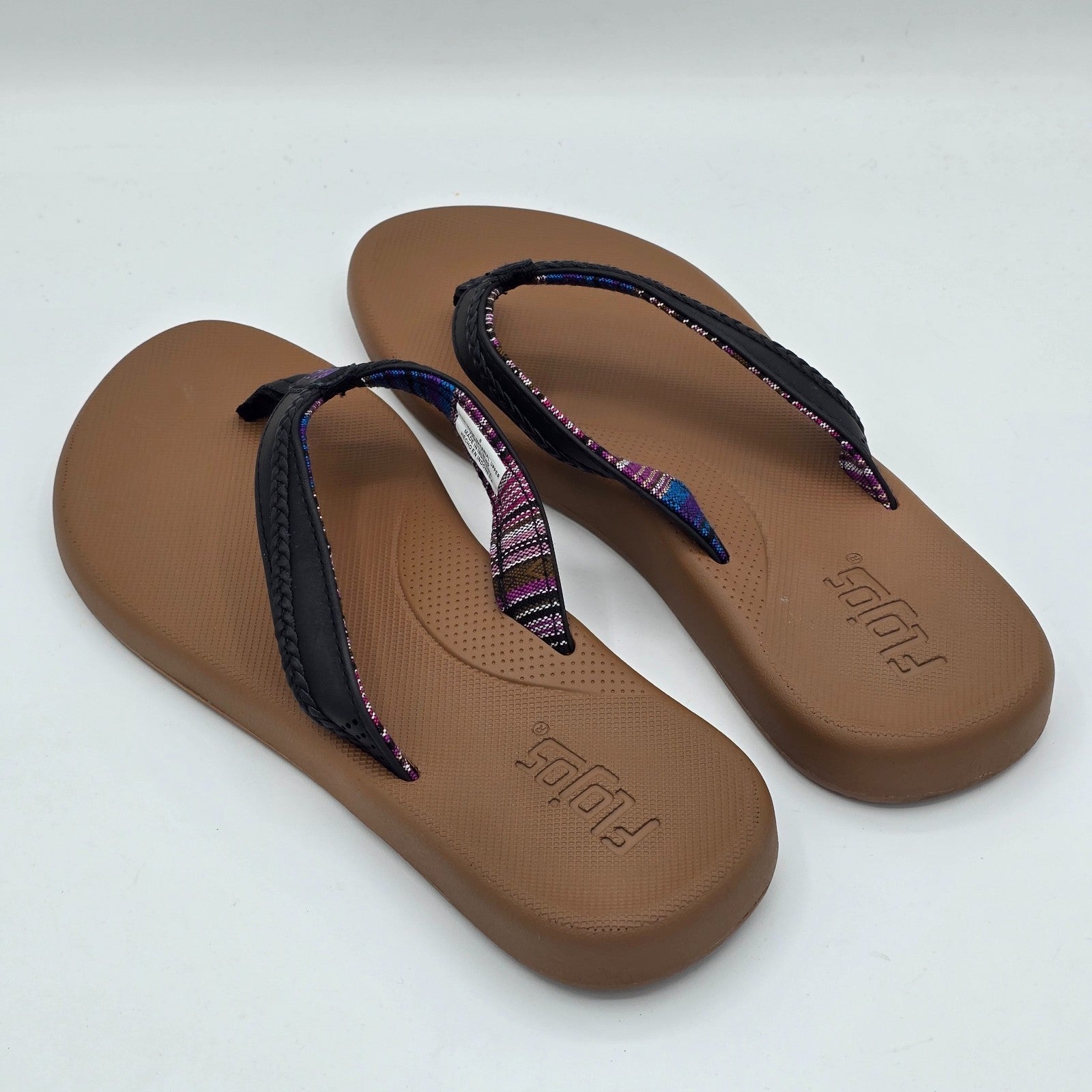 Flojos Flip Flops Women's Memory Foam Arch Support Sandals Brown Black Pick Size