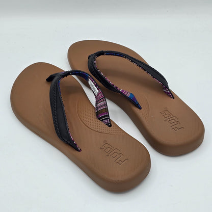 Flojos Flip Flops Women's Memory Foam Arch Support Sandals Brown Black Pick Size