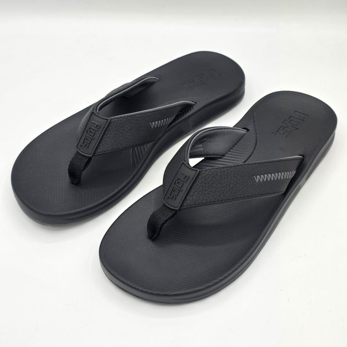 Flojos Flip Flops Men's Water Resistant Memory Foam Sandals Black Pick Size