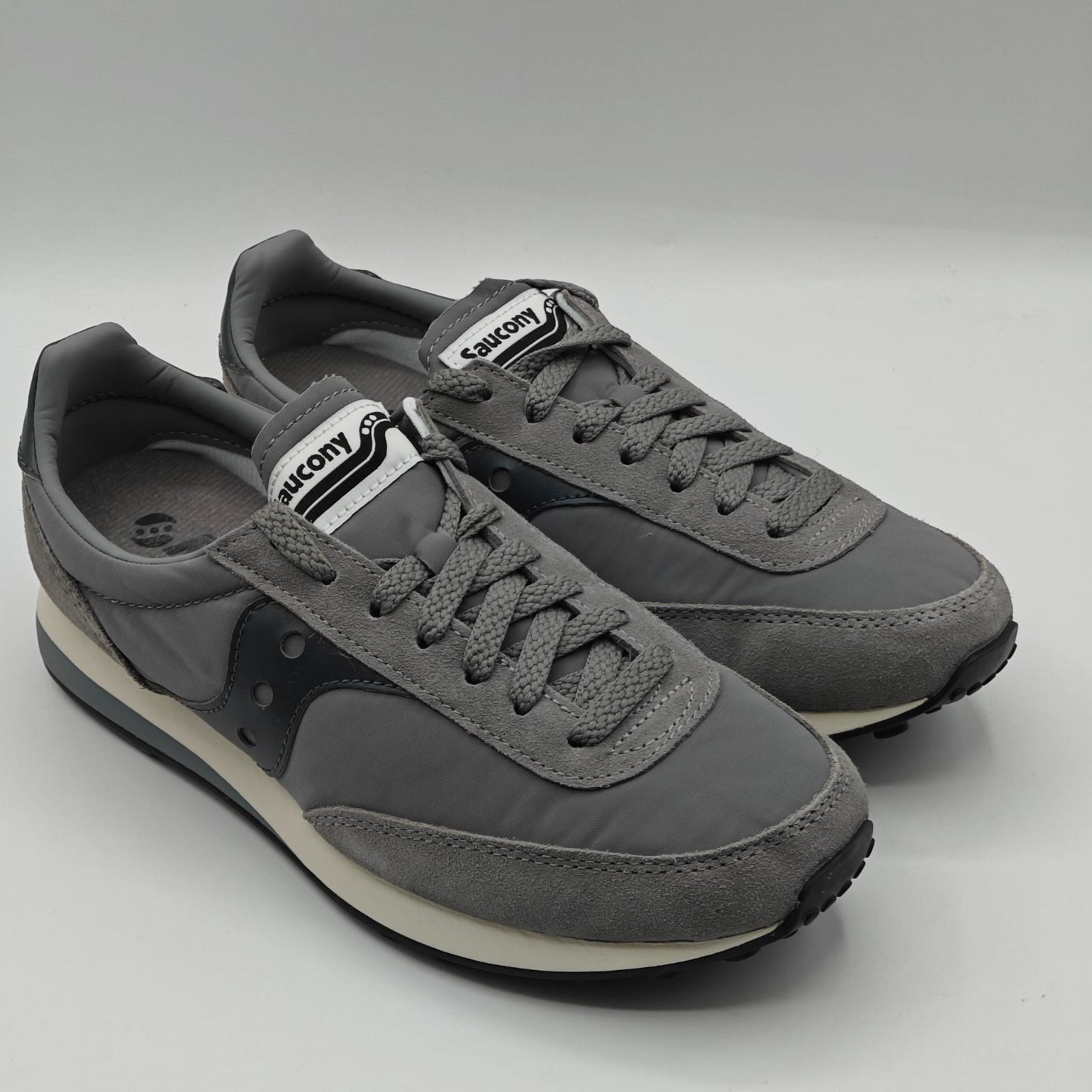 Saucony Retro Trainer 80 S70884-13 Running Shoes Gray White Men's 7 Women's 8.5