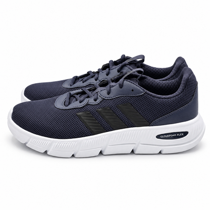adidas Cloudfoam Flex Laces Mens Wide Navy Walking Sneakers HQ4853 Pick Size