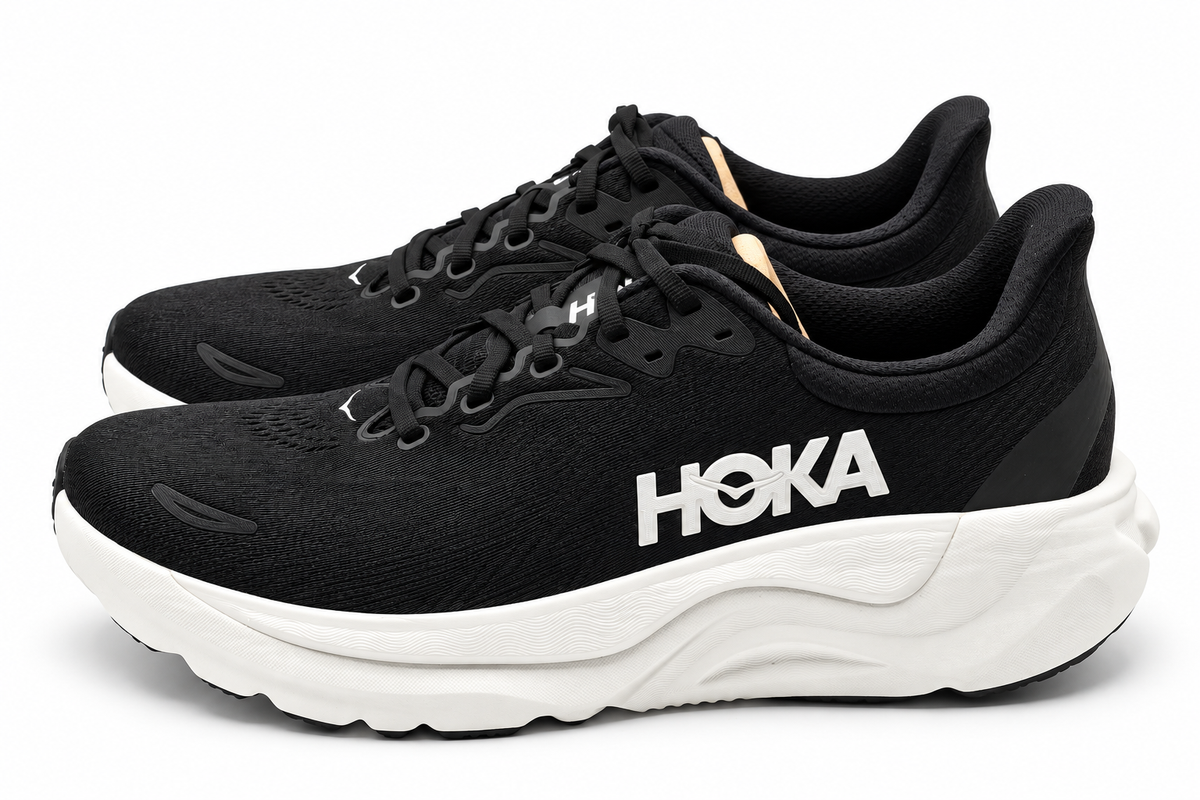 HOKA Arahi 8 Men's 10 D Black White H-Frame Stability Mesh Road Running Shoes