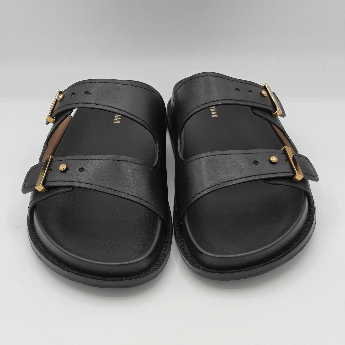 Cole Haan "Marisol" Women's Leather Adjustable Double Banded Sandals Black