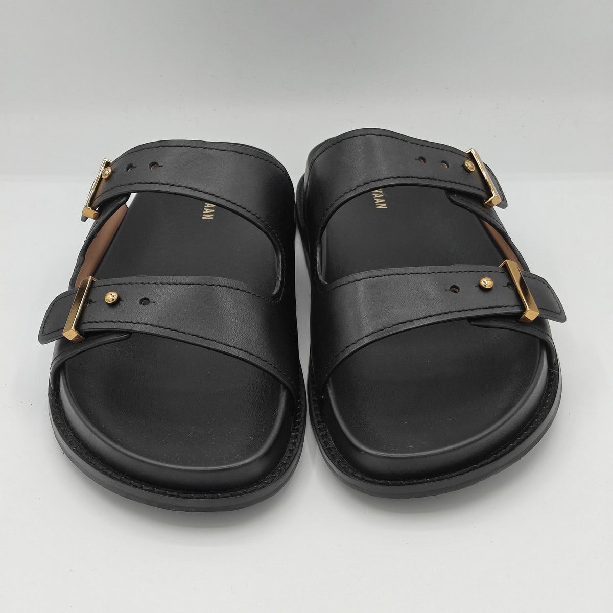 Cole Haan "Marisol" Women's Leather Adjustable Double Banded Sandals Black