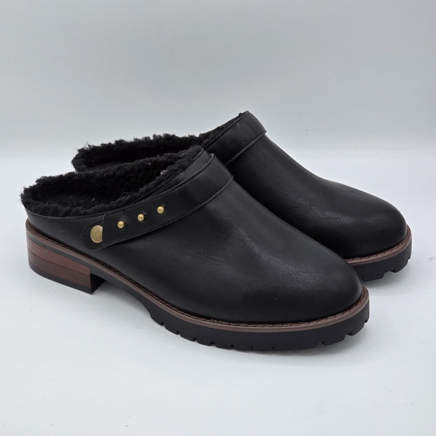 Kensie "Wrylie" Women's Shoe Convertible Slingback Faux Leather Clog (Black)