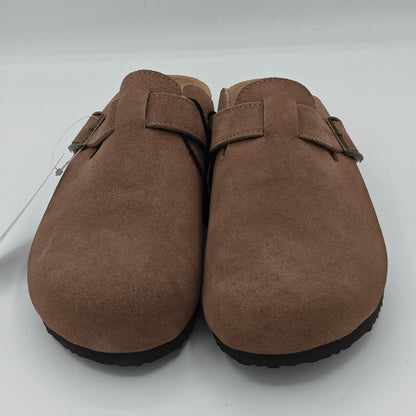 Khombu Damian Mule Slippers Men's Suede Clog Comfort Taup Boston Style Pick Size