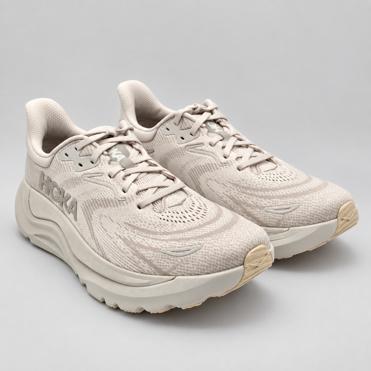 HOKA Arahi 8 Men's 9 D Grout Putty H-Frame Stability Mesh Road Running Shoes