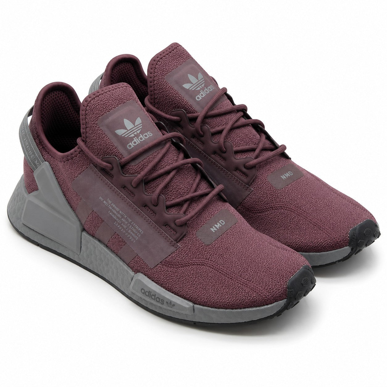 adidas NMD_R1 V2 HQ2149 Shadow Maroon Grey Five Men's Sneakers Size 11