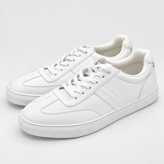 Perry Ellis Portfolio Men's White Sneakers Lace Up Low Top Casual Shoes Pick Siz