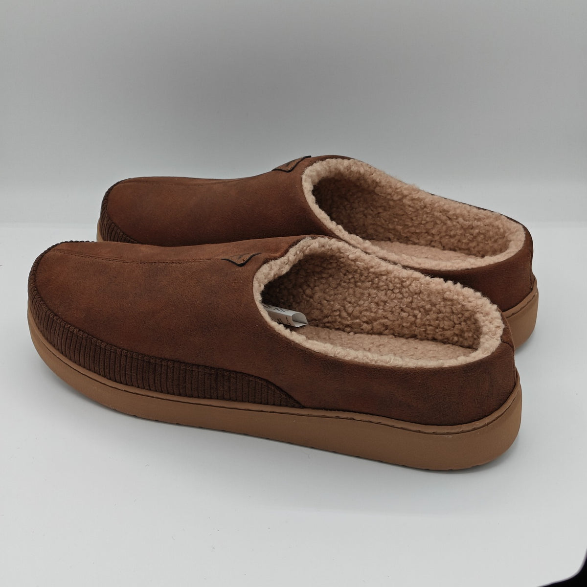 Weatherproof Vintage Men Slipper Memory Foam Brown
