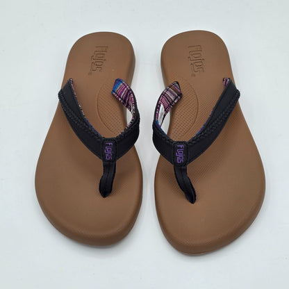 Flojos Flip Flops Women's Memory Foam Arch Support Sandals Brown Black Pick Size