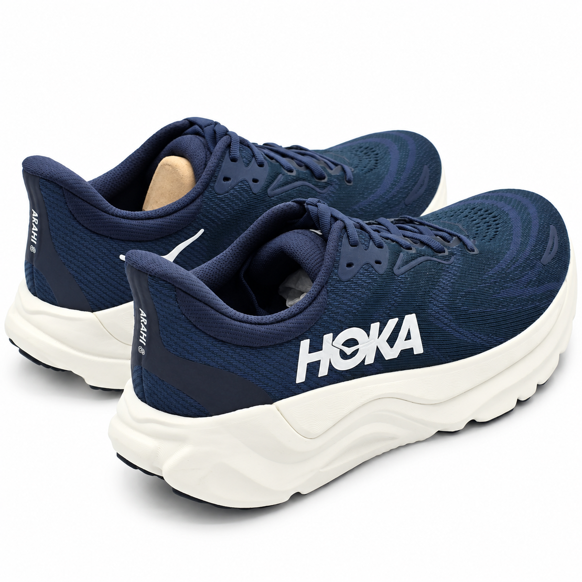 HOKA Arahi 8 Men's 9.5 D Varsity Navy White H-Frame Stability Road Running Shoes