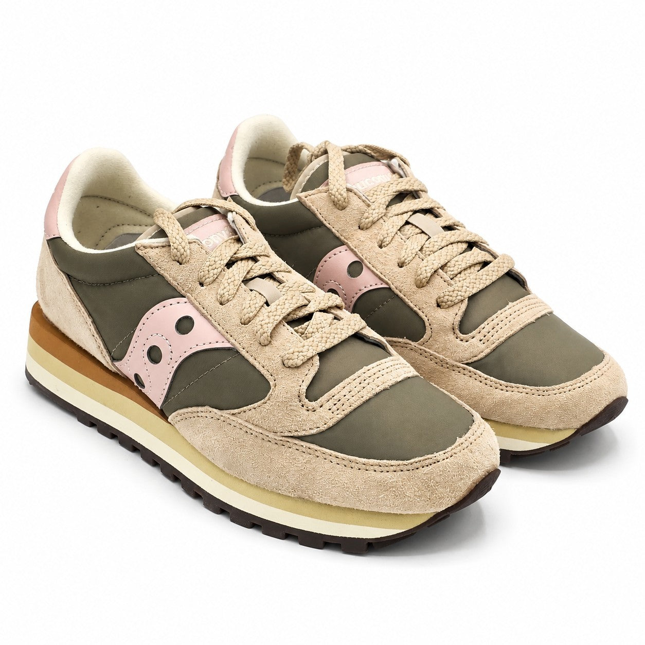 Saucony Jazz Triple Green Pink Women's 7.5 Platform Suede Sneakers S60530-58