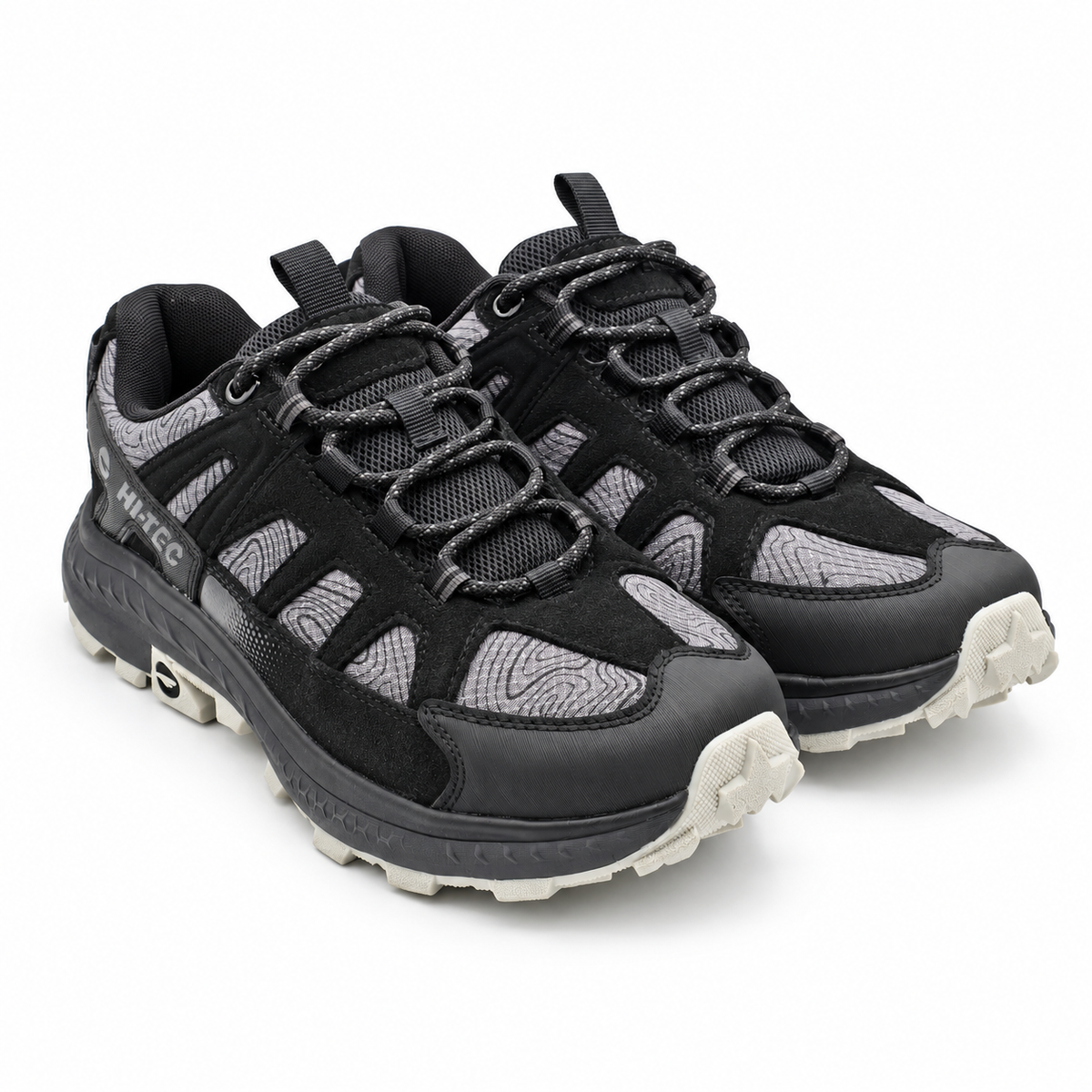Hi-Tec Men's Hiking Trail Shoes Black Castle Rock Outdoor Walking Sneakers 8