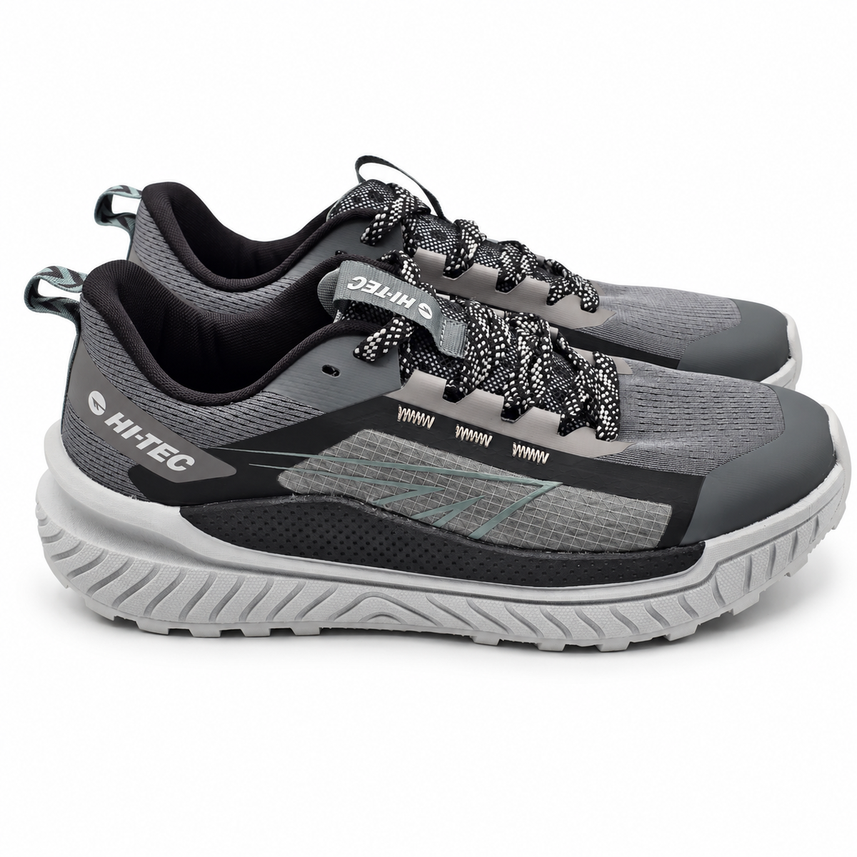 Hi-Tec Men's Trail Shoes Castle Rock Black Microchip Hiking Sneakers 9.5 1930429