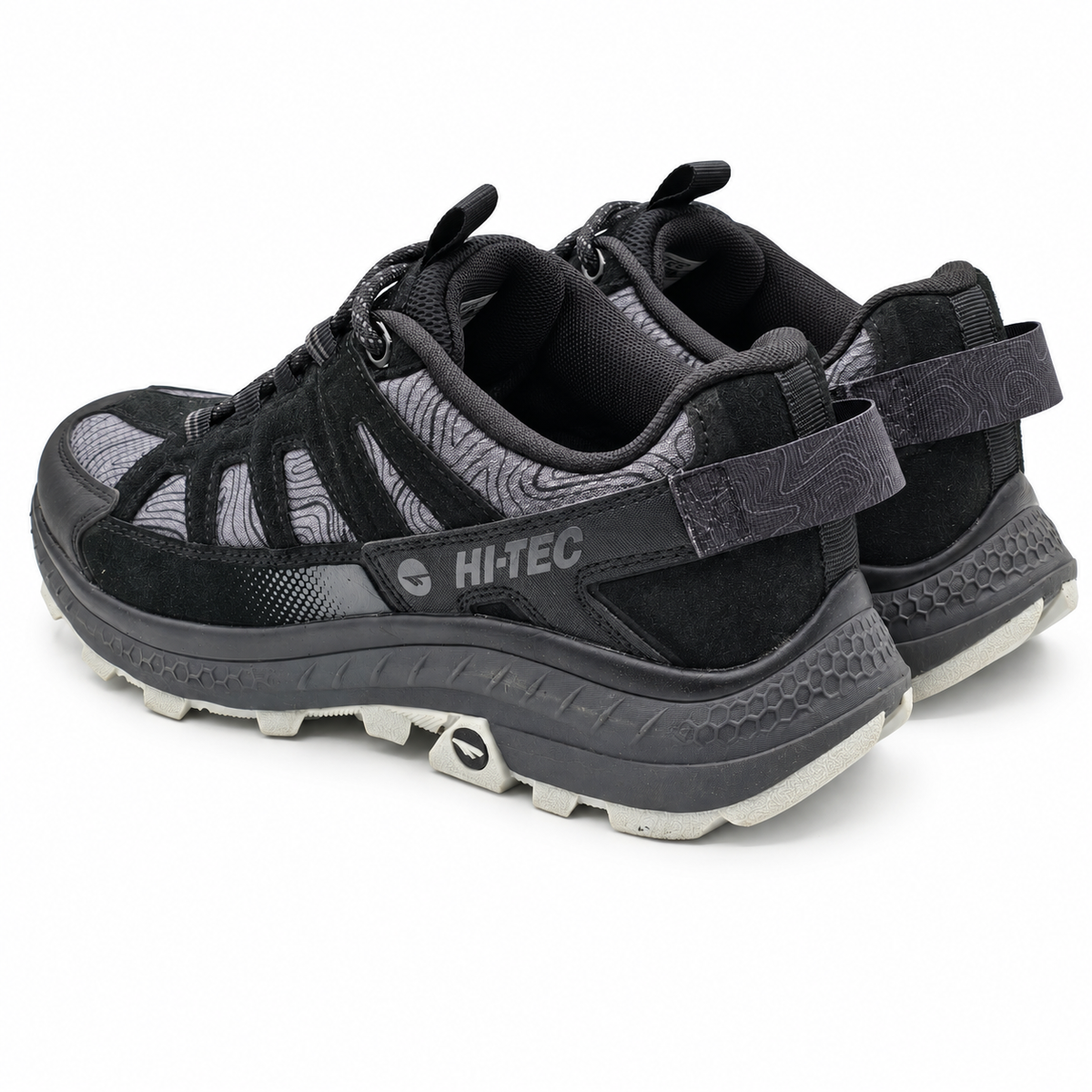 Hi-Tec Men's Hiking Trail Shoes Black Castle Rock Outdoor Walking Sneakers 8