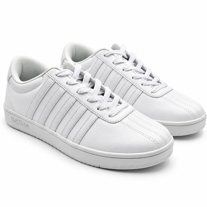 K-Swiss Court Open Stripes Womens White Low Top Lace Up Sneakers Pick Size