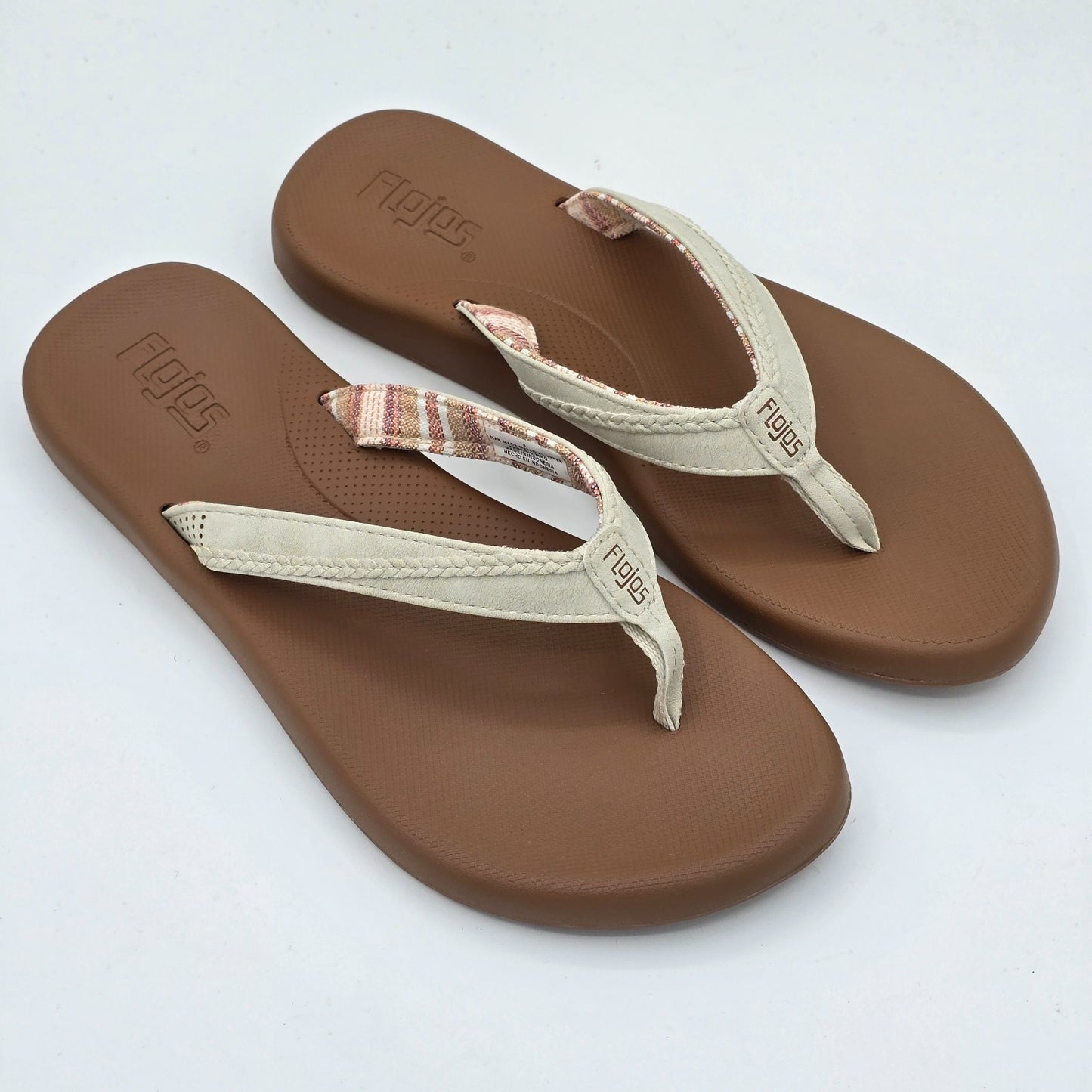 Flojos Flip Flops Women's Memory Foam Arch Support Sandals Black White Pick Size