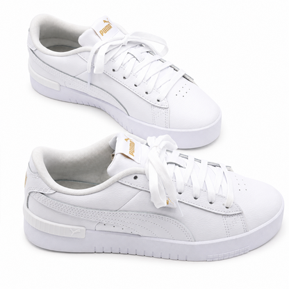 PUMA Court Sneakers Women's White Gold Retro Tennis Casual Walking Shoes Pick Sz