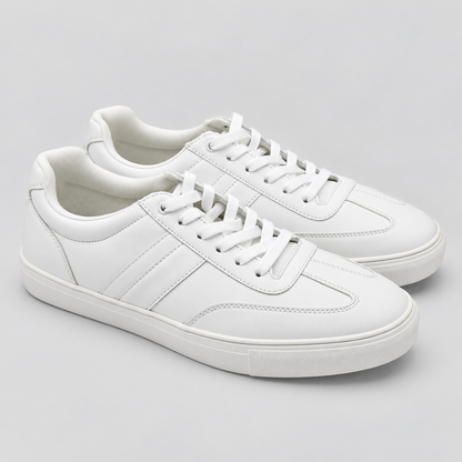 Perry Ellis Portfolio Men's White Sneakers Lace Up Low Top Casual Shoes Pick Siz