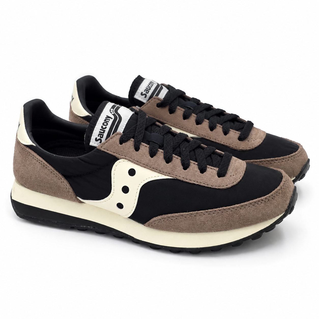 Saucony Originals Trainer 80 Women's 7.5 Black Tan Unisex Sneakers New Box