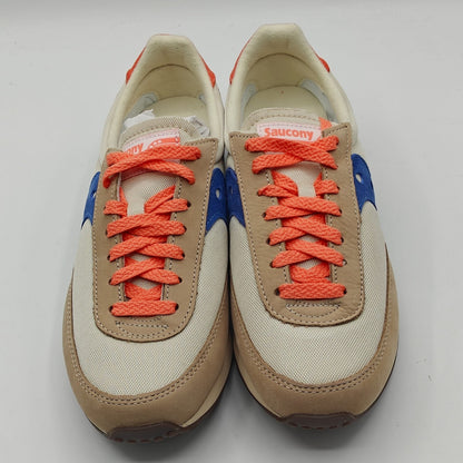 Saucony Trainer 80 S60987-1 Cream Blue Retro Sneakers Women's Size 9.5 Originals