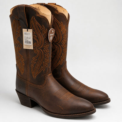 ARIAT(R) Heritage R Toe StretchFit Western Boots Distressed Brown Women's 11B