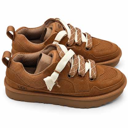 UGG Lo Lowmel Womens 8 Chestnut Suede Mesh Lace Up Low Top Sneakers 1168890